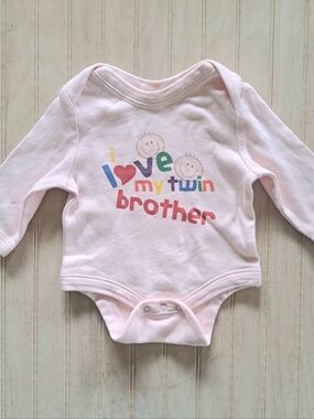 Cafe Press 100% Cotton 'I Love My Twin Brother' Long-Sleeve One-Piece Oneies